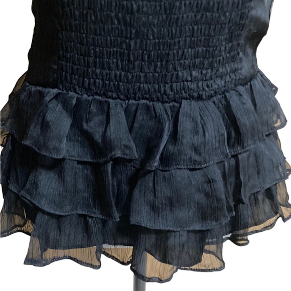 Do & Be women’s one shoulder black blouson style corset top. - Picture 7 of 14